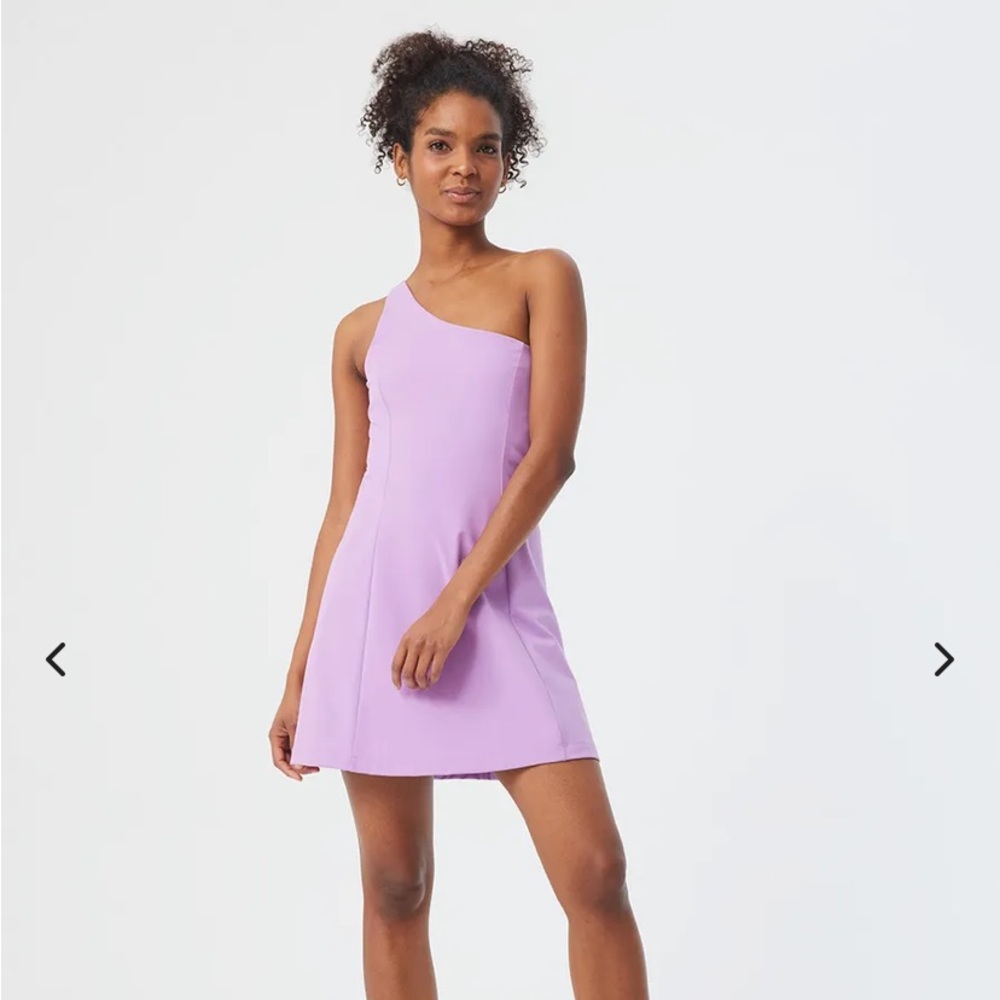 Outdoor Voices Purple One Shoulder Dress
